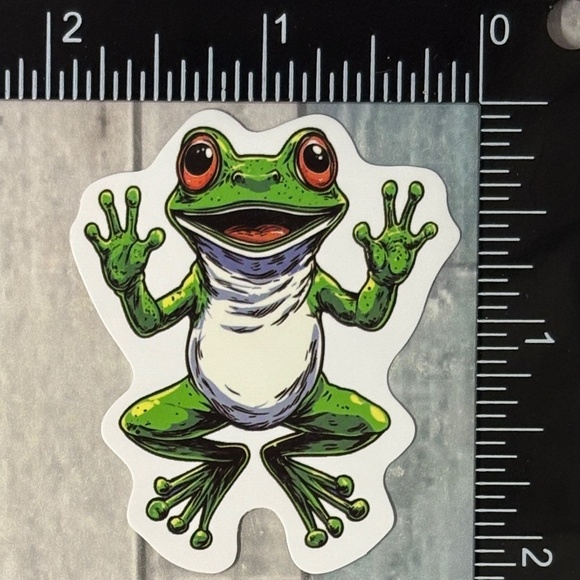 🌀10/$10🌀 Psychedelic Frog Reusable Waterproof Vinyl Sticker Decal - Picture 1 of 1